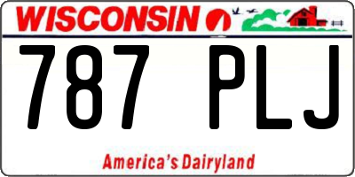 WI license plate 787PLJ