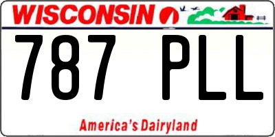 WI license plate 787PLL