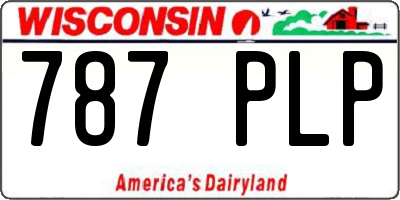WI license plate 787PLP