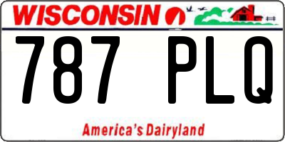 WI license plate 787PLQ