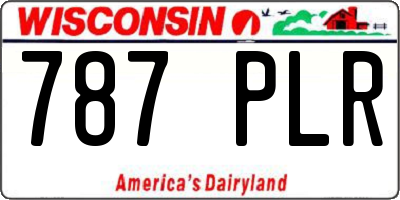 WI license plate 787PLR