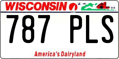 WI license plate 787PLS