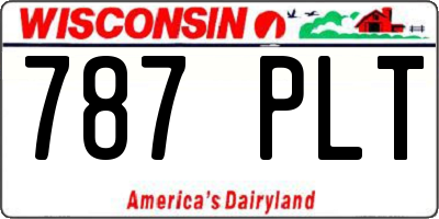 WI license plate 787PLT
