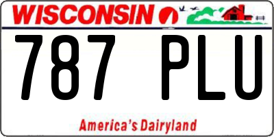 WI license plate 787PLU