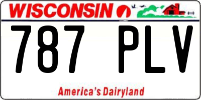 WI license plate 787PLV