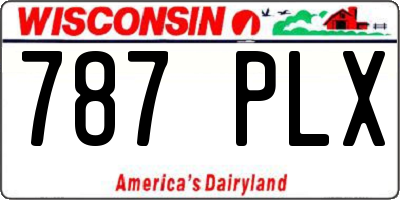 WI license plate 787PLX