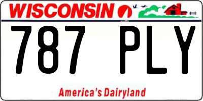 WI license plate 787PLY