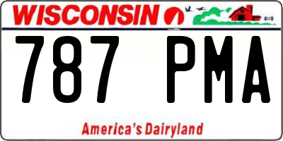 WI license plate 787PMA