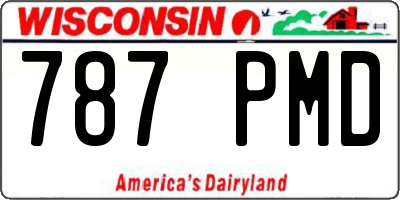WI license plate 787PMD