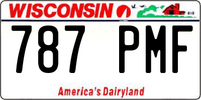 WI license plate 787PMF
