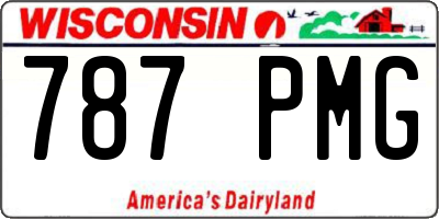 WI license plate 787PMG