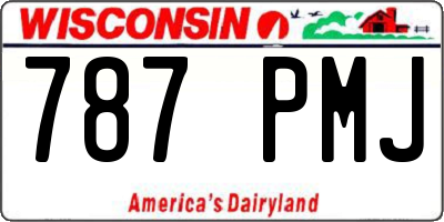 WI license plate 787PMJ