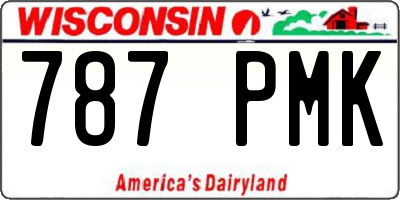 WI license plate 787PMK