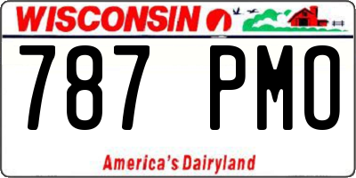 WI license plate 787PMO