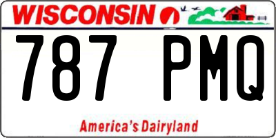 WI license plate 787PMQ