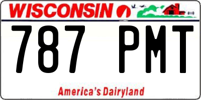 WI license plate 787PMT
