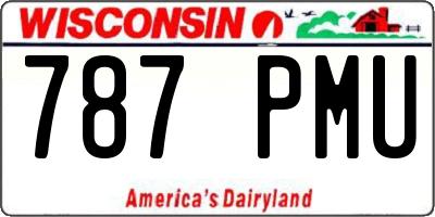 WI license plate 787PMU