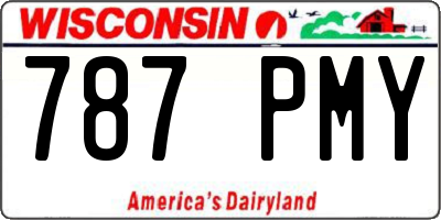 WI license plate 787PMY