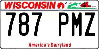 WI license plate 787PMZ