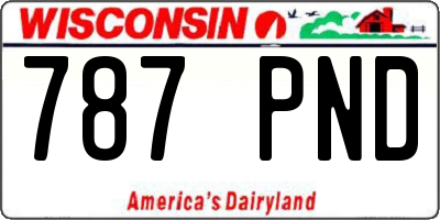 WI license plate 787PND