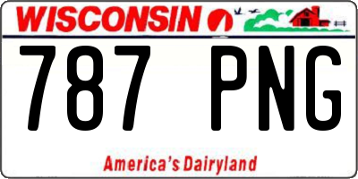 WI license plate 787PNG