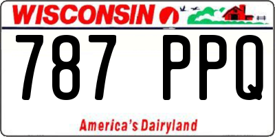 WI license plate 787PPQ