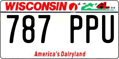 WI license plate 787PPU