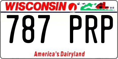 WI license plate 787PRP