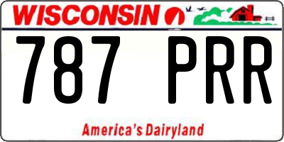 WI license plate 787PRR