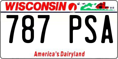 WI license plate 787PSA