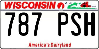 WI license plate 787PSH