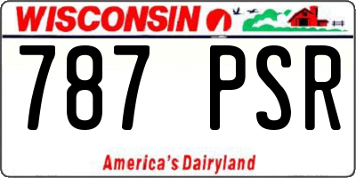 WI license plate 787PSR