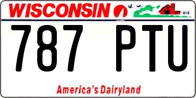 WI license plate 787PTU
