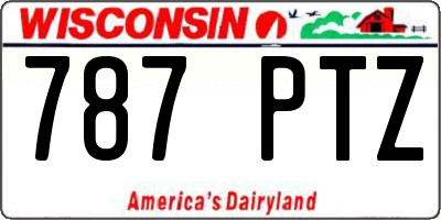 WI license plate 787PTZ