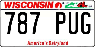 WI license plate 787PUG