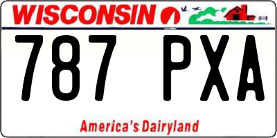 WI license plate 787PXA