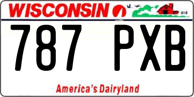 WI license plate 787PXB