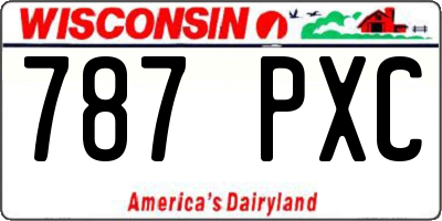 WI license plate 787PXC