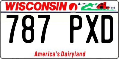 WI license plate 787PXD