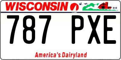 WI license plate 787PXE