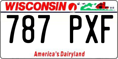 WI license plate 787PXF