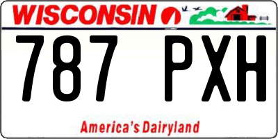 WI license plate 787PXH