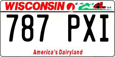 WI license plate 787PXI