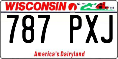 WI license plate 787PXJ
