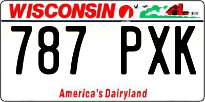WI license plate 787PXK