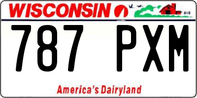 WI license plate 787PXM