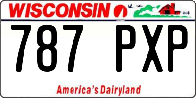 WI license plate 787PXP
