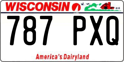 WI license plate 787PXQ