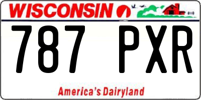 WI license plate 787PXR