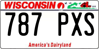 WI license plate 787PXS